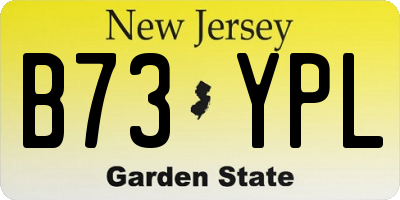 NJ license plate B73YPL