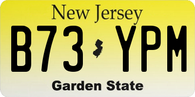 NJ license plate B73YPM