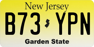 NJ license plate B73YPN