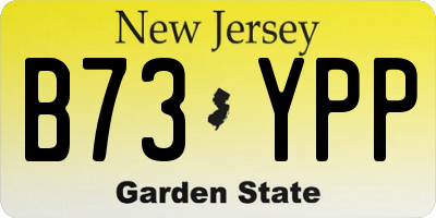 NJ license plate B73YPP