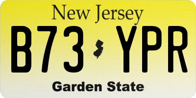 NJ license plate B73YPR
