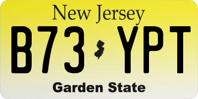 NJ license plate B73YPT