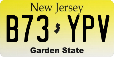 NJ license plate B73YPV