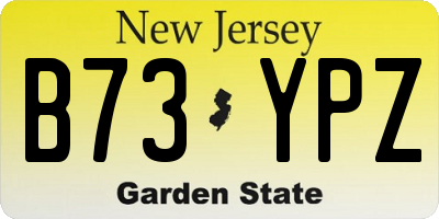 NJ license plate B73YPZ