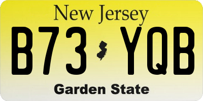 NJ license plate B73YQB