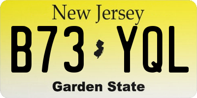 NJ license plate B73YQL