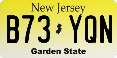 NJ license plate B73YQN