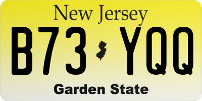 NJ license plate B73YQQ