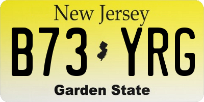 NJ license plate B73YRG