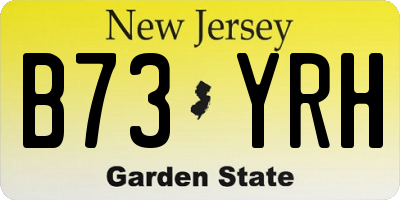 NJ license plate B73YRH