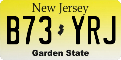NJ license plate B73YRJ