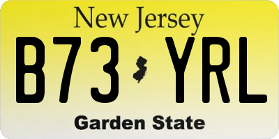NJ license plate B73YRL