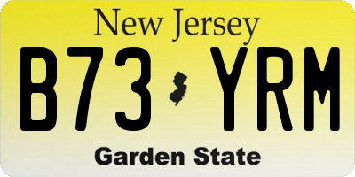 NJ license plate B73YRM