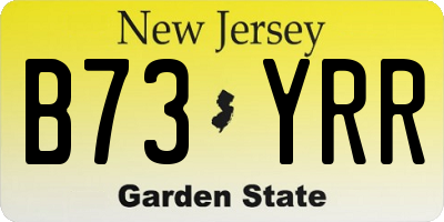 NJ license plate B73YRR