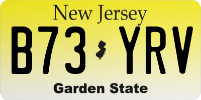 NJ license plate B73YRV