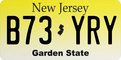 NJ license plate B73YRY