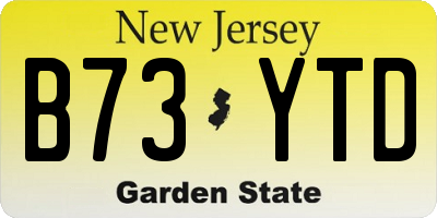 NJ license plate B73YTD