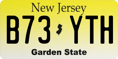 NJ license plate B73YTH