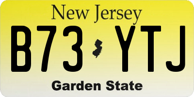 NJ license plate B73YTJ