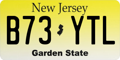 NJ license plate B73YTL