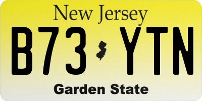 NJ license plate B73YTN