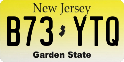 NJ license plate B73YTQ