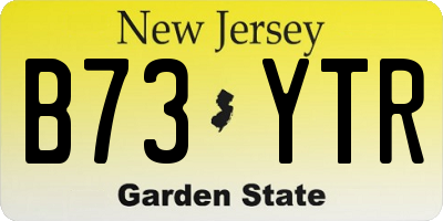 NJ license plate B73YTR