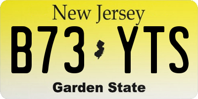 NJ license plate B73YTS