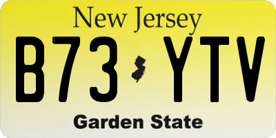 NJ license plate B73YTV