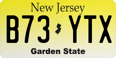 NJ license plate B73YTX