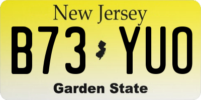 NJ license plate B73YUO