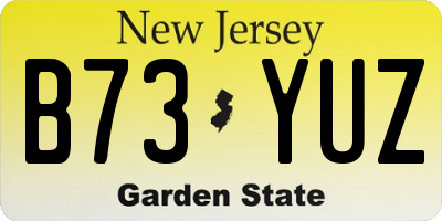 NJ license plate B73YUZ