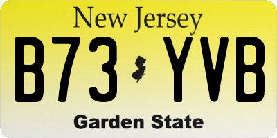 NJ license plate B73YVB