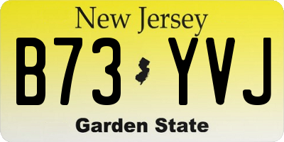 NJ license plate B73YVJ
