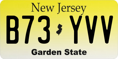 NJ license plate B73YVV