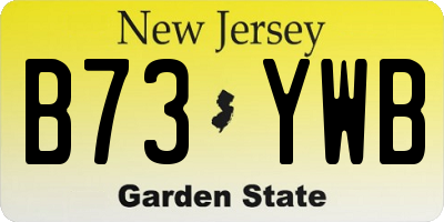 NJ license plate B73YWB