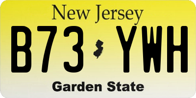 NJ license plate B73YWH