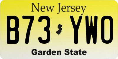 NJ license plate B73YWO
