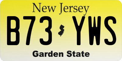 NJ license plate B73YWS