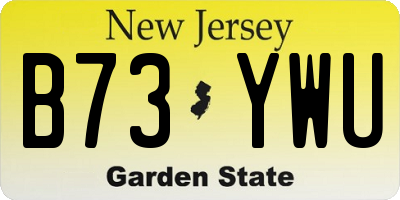 NJ license plate B73YWU