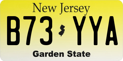 NJ license plate B73YYA
