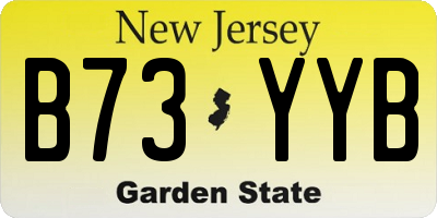 NJ license plate B73YYB