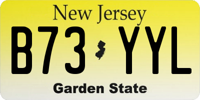 NJ license plate B73YYL