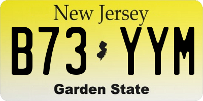 NJ license plate B73YYM