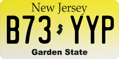 NJ license plate B73YYP