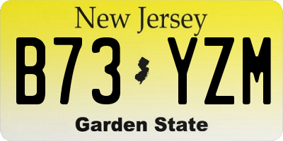 NJ license plate B73YZM
