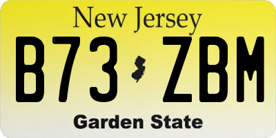 NJ license plate B73ZBM