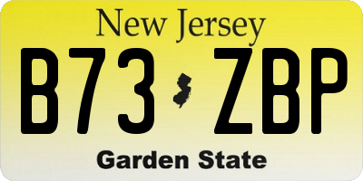 NJ license plate B73ZBP