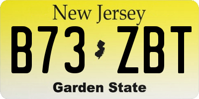 NJ license plate B73ZBT