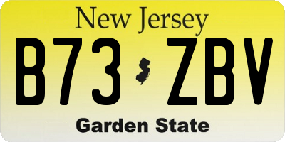 NJ license plate B73ZBV